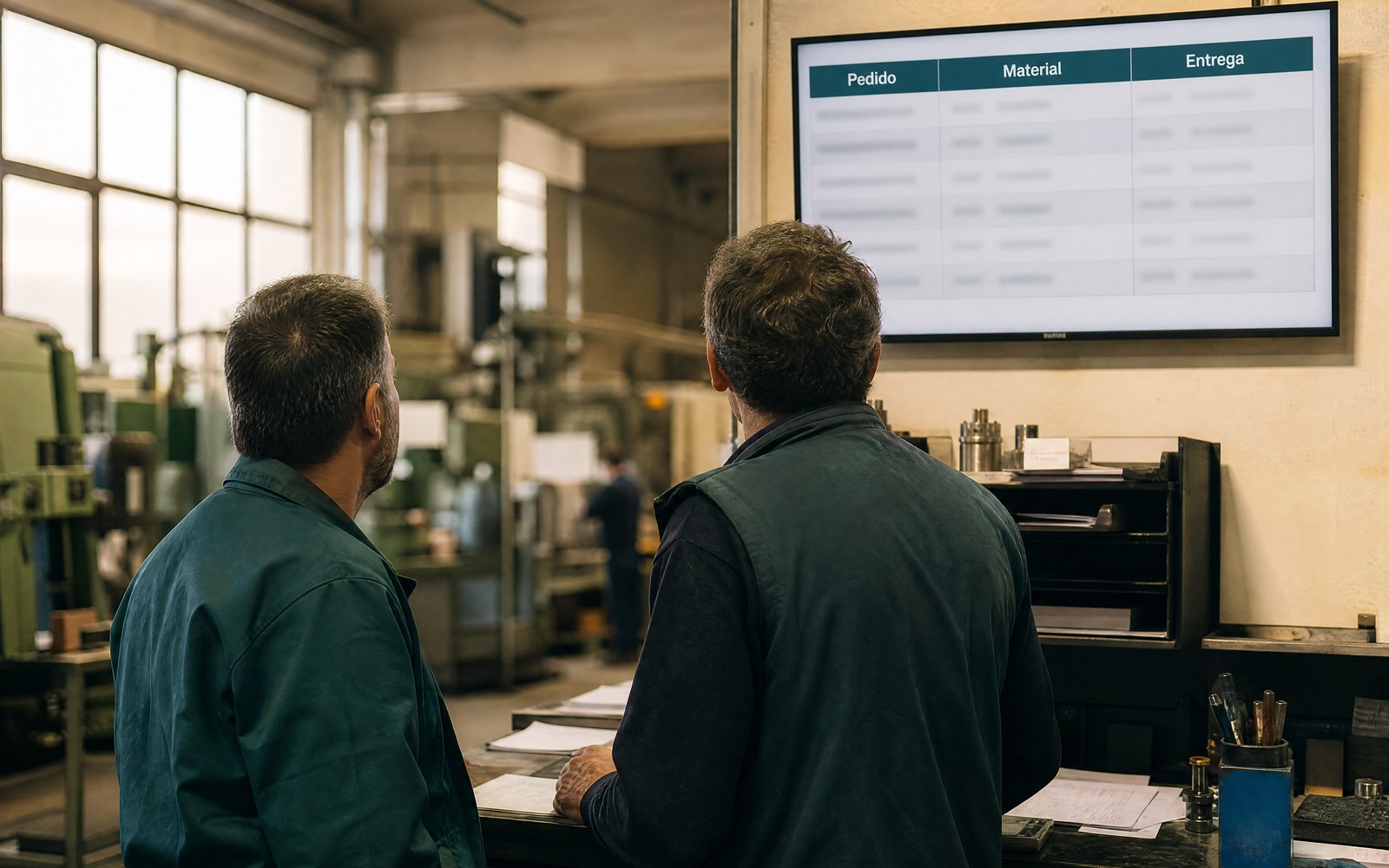 Equipo de operaciones revisando el plan de digitalización de una planta industrial
